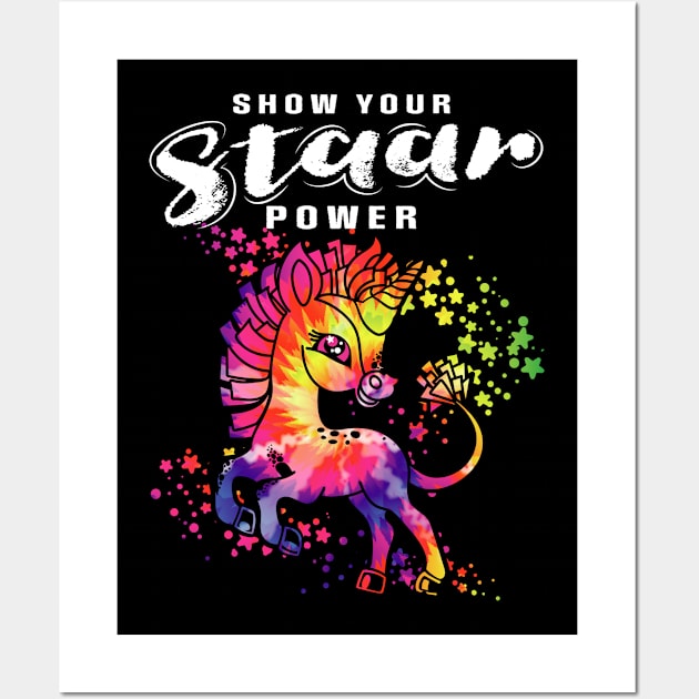 Exam Testing Day Show Your STAAR Power, Tie Dye Teacher Wall Art by PunnyPoyoShop